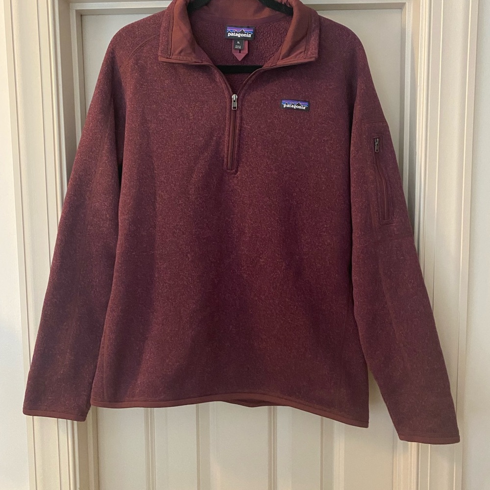 Patagonia XL Women's Burgundy Zip-Up Better Sweater